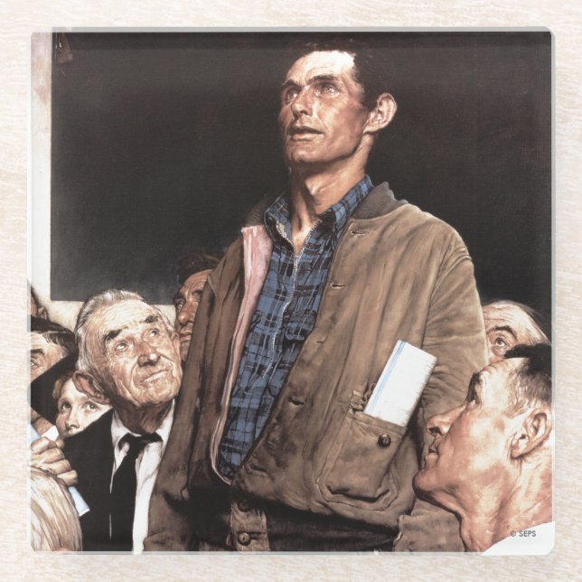 Freedom Of Speech Glass Coaster (Front)