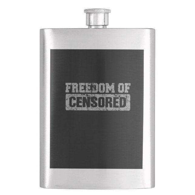 Freedom of Speech Maybe Not Hip Flask (Front)