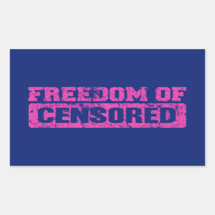 Freedom of Speech Maybe Not So Rectangular Sticker