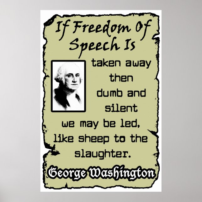 Freedom Of Speech Poster (Front)