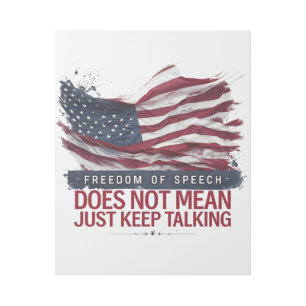 Freedom of Speech Quote – Distressed American Flag Gallery Wrap