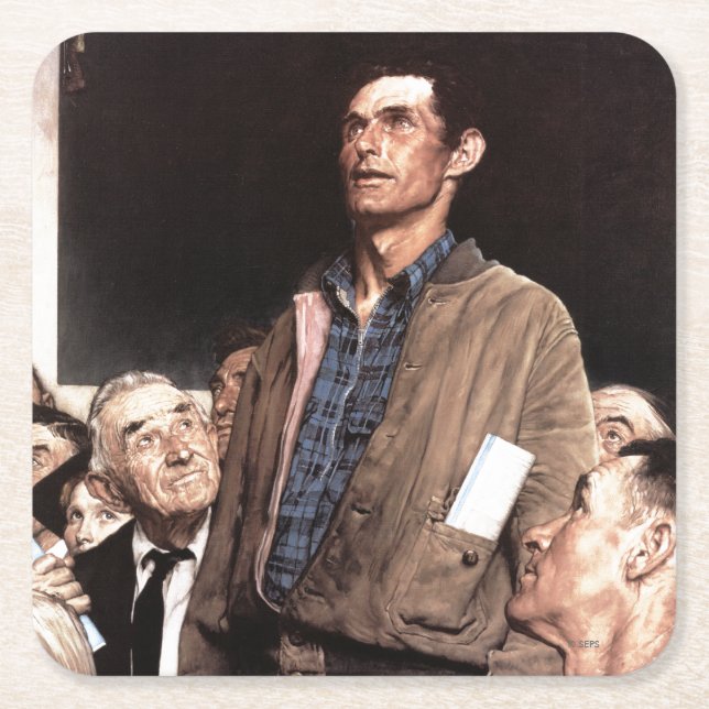 Freedom Of Speech Square Paper Coaster (Front)