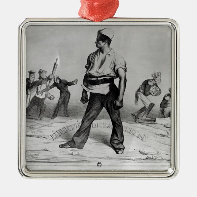 Freedom of the Press Metal Ornament (Front)