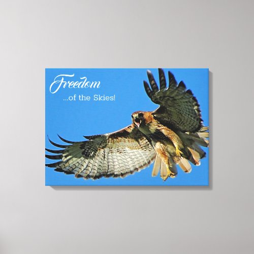 Freedom of the Skies Red_tailed Hawk Canvas Print