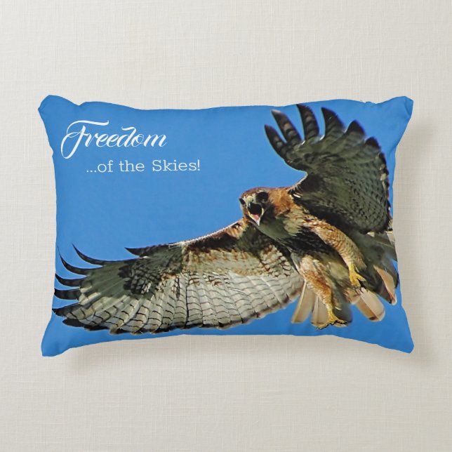 Freedom of the Skies Red'Tailed Hawk Accent Pillow (Front)