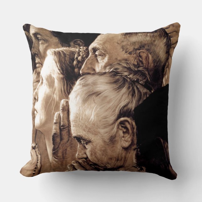 Freedom of Worship Throw Pillow (Front)