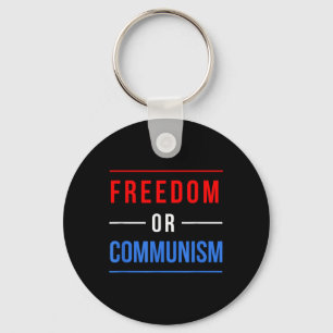 Freedom Or Communism Funny Election 2024 Trump Vs Keychain