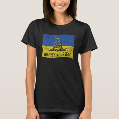 Freedom Over Everything Snake Ukraina Flag T_Shirt