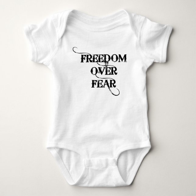Freedom Over Fear Baby Bodysuit (Front)