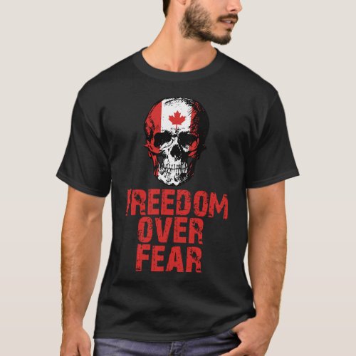 Freedom Over Fear _ Canada _ Courageous Skull Esse T_Shirt