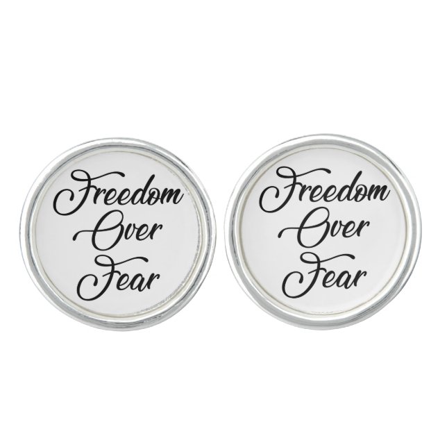 Freedom Over Fear Cufflinks (Front)