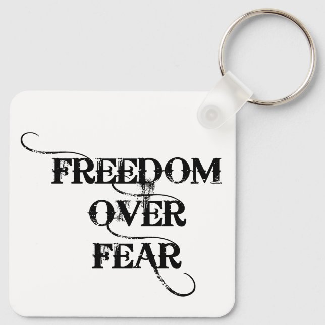 Freedom Over Fear Keychain (Back)