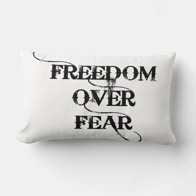 Freedom Over Fear Lumbar Pillow (Front)