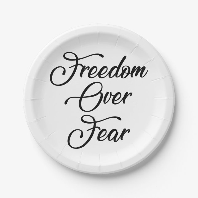 Freedom Over Fear Paper Plates (Front)