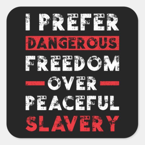 Freedom Over Fear Square Sticker