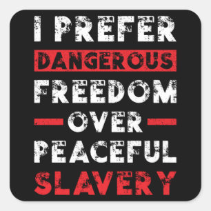 Freedom Over Fear Square Sticker