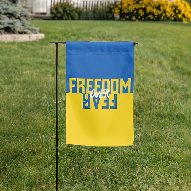 Freedom Over Fear Support Ukraine  Garden Flag (Creator Uploaded)