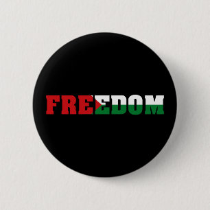 Freedom Palestine Flag Colors Free Gaza Button