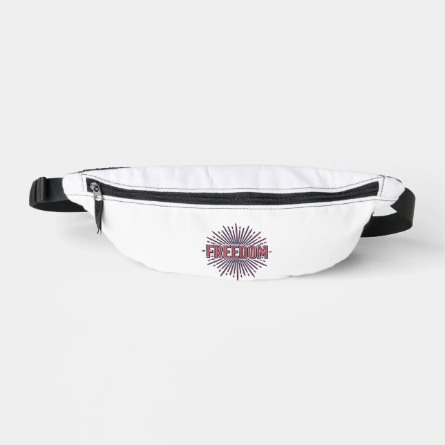 Freedom Patriotic Firework Vector Shirt Design_1 Fanny Pack (Front)