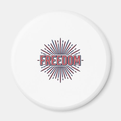Freedom Patriotic Firework Vector Shirt Design_1 Magnet