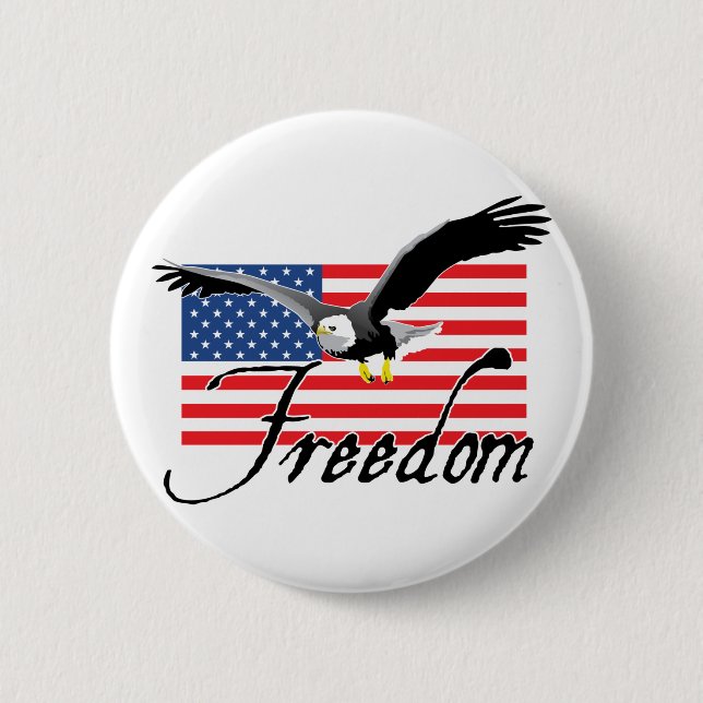 freedom pinback button (Front)