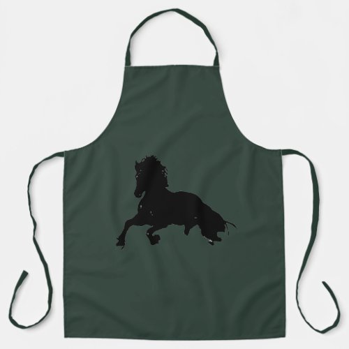 Freedom _ Pop Art Horse Celtic Greyish Green Apron