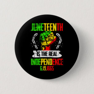Freedom Pride Juneteenth Is The Real Independence Button