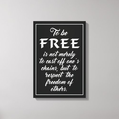 Freedom Quote canvas print