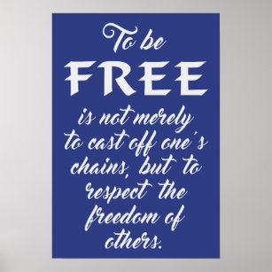 Freedom Quote custom color poster