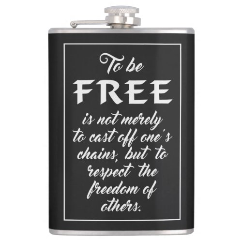 Freedom Quote custom name flask