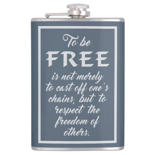 Freedom Quote custom name flask