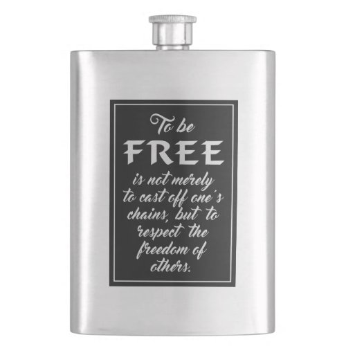 Freedom Quote flask