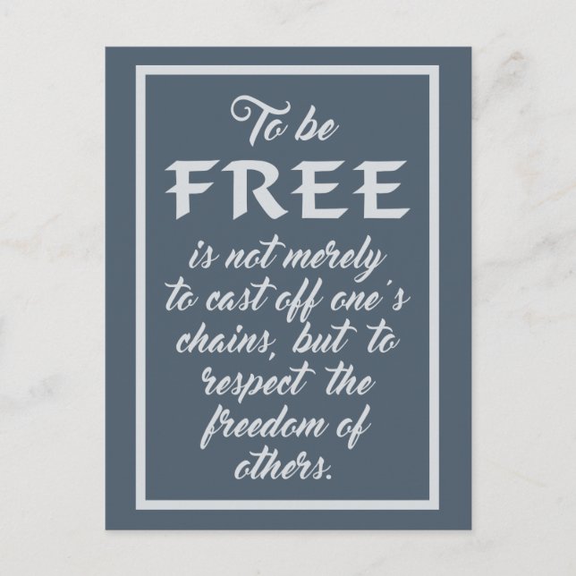 Freedom Quote postcard (Front)
