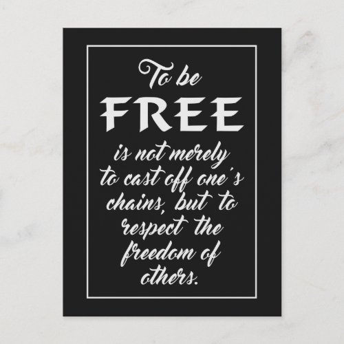 Freedom Quote postcard