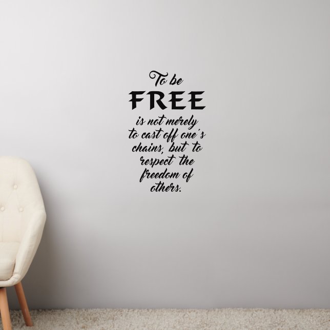 Freedom Quote Wall Decal (Living Room 2)