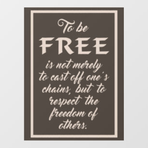 Freedom Quote Wall Decal