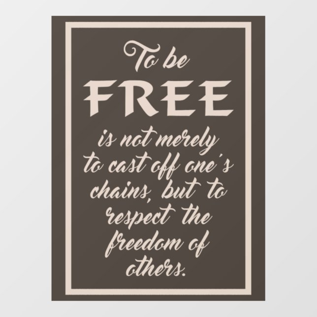 Freedom Quote Wall Decal (Front)