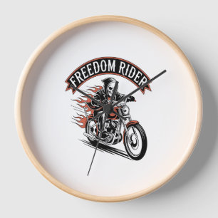 FreeDom Rider Biker Clock