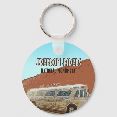 Freedom Riders National Monument Alabama Keychain