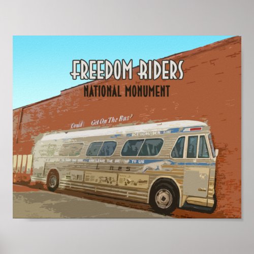 Freedom Riders National Monument Alabama Poster