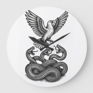 Freedom Rises: Dove vs. Viper Clock Art