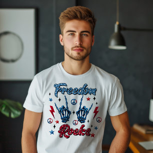 Freedom Rocks Independence Day 4th of July T-Shirt