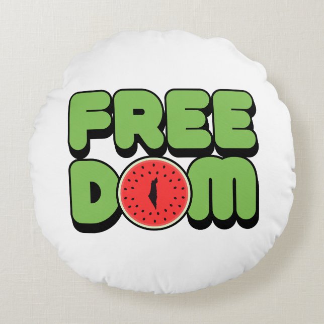 freedom round pillow (Front)