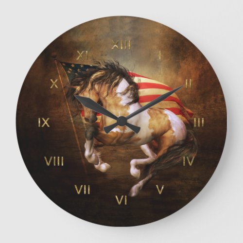 Freedom Run Wild Horse Wall Clock