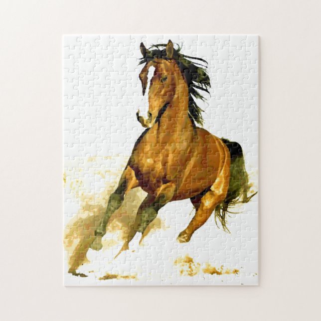 Freedom - Running Horse Animals Art Jigsaw Puzzle (Vertical)