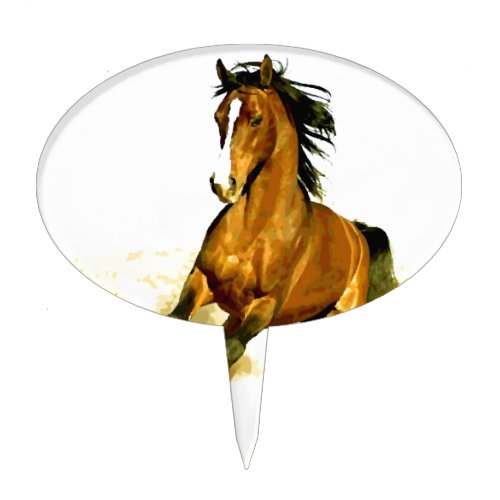 Freedom _ Running Horse Cake Topper