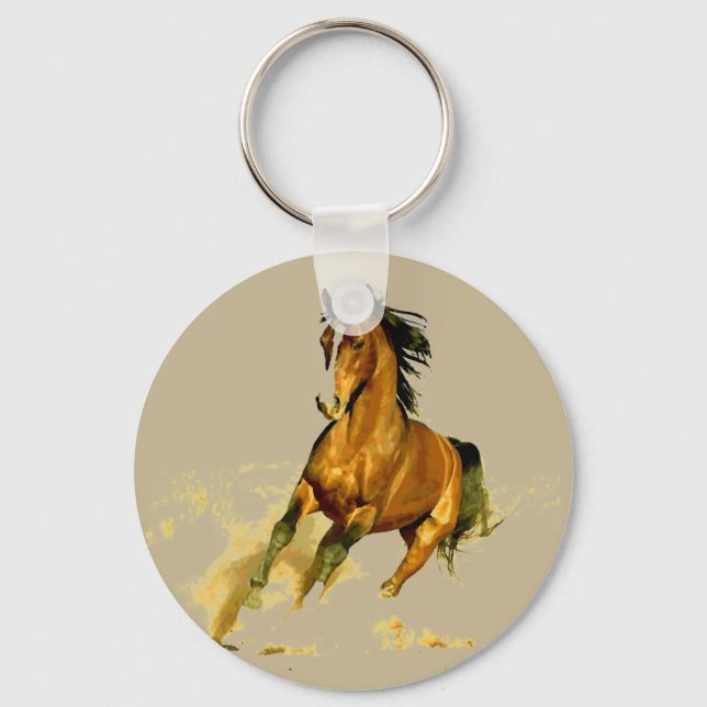 Freedom - Running Horse Keychain (Front)