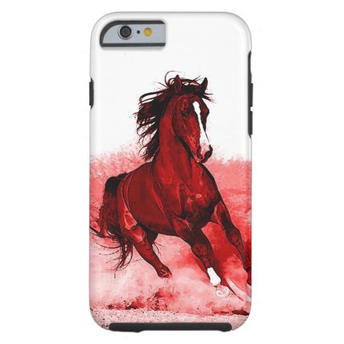 Freedom Running Horse Pop Art Tough iPhone 6 Case