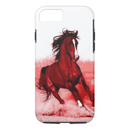 Freedom Running Horse Pop Art Tough iPhone 7 Case