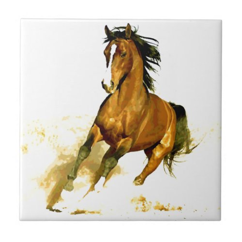 Freedom _ Running Horse Tile
